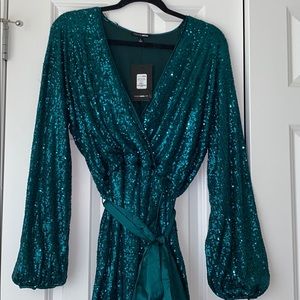 NWT Emerald Green Sequin Dress